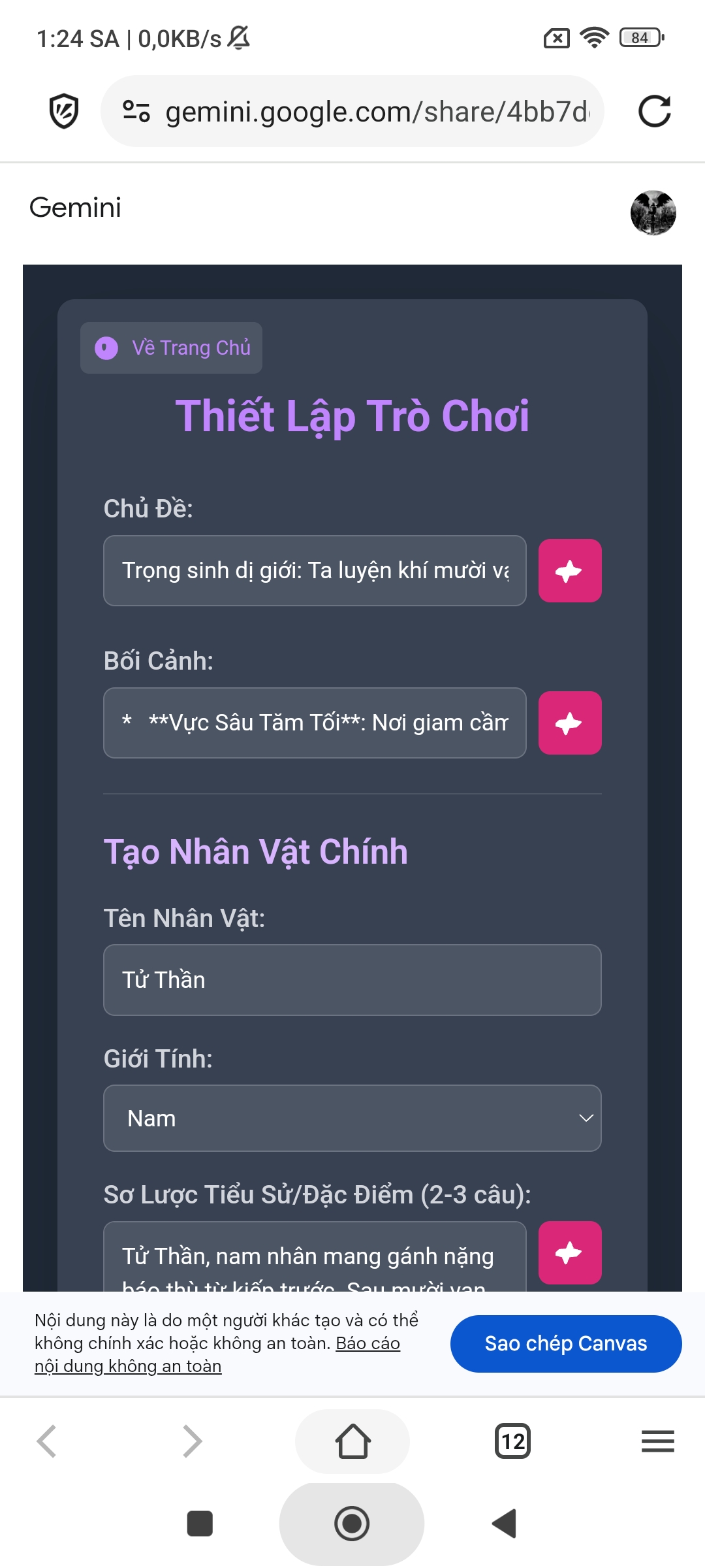 [Browser Wed] Genmini - Tu Tiên Tiếng Việt