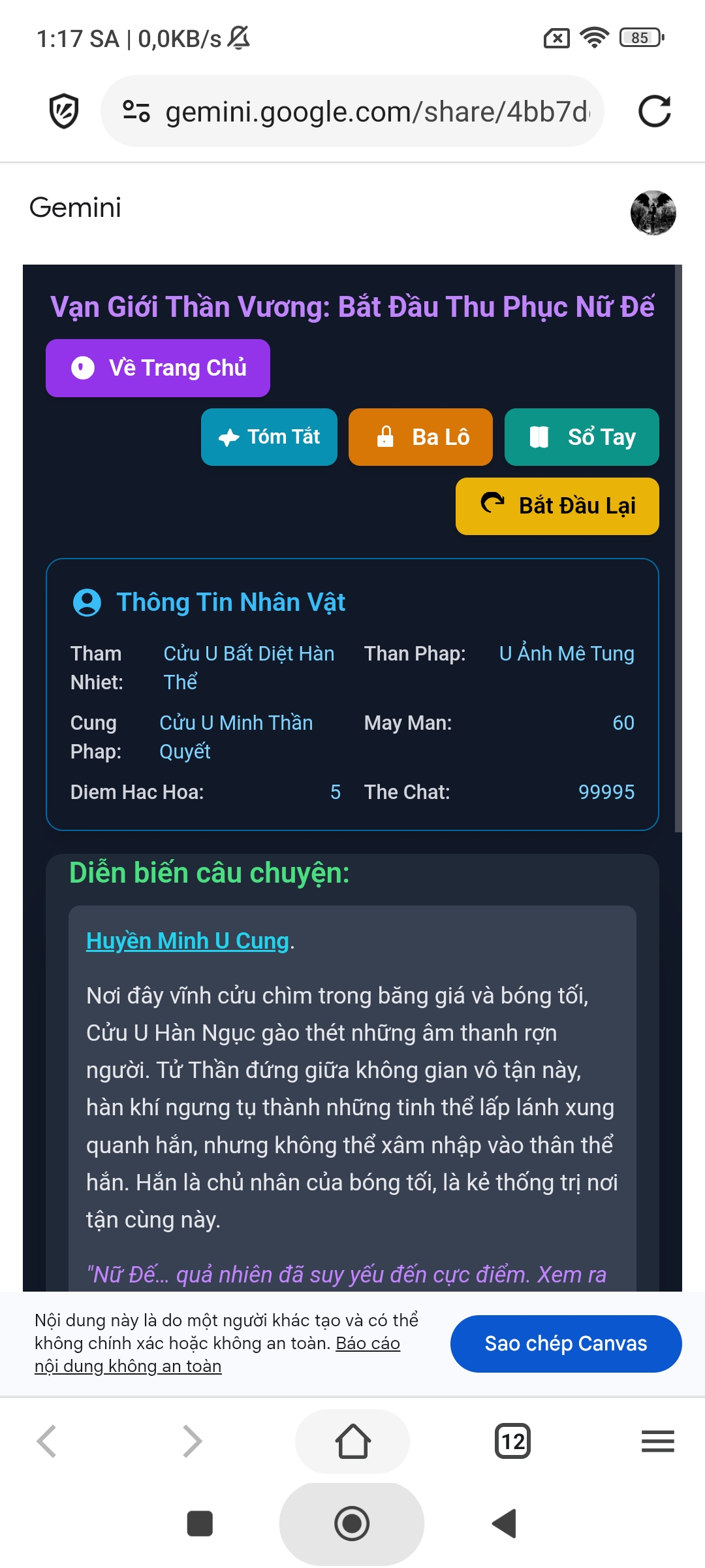 [Browser Wed] Genmini - Tu Tiên Tiếng Việt
