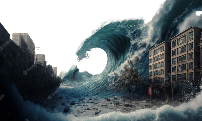 huge tsunami destroying city with big wave flooding lanscape168310 148 1680234415466830705601 1680237279631 16802372798051003341508 removebg preview